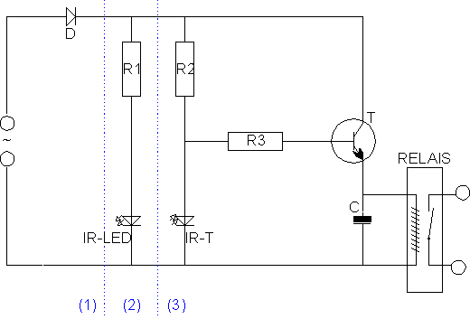 Schaltung der Lichtschranke